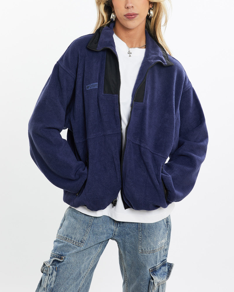 Vintage, 90s, Columbia, Full, Zip, Fleece, Jacket, The Real Deal, size small, colour Purple, newtown, sydney, australia, thrift store, opshop, preloved, secondhand, sustainable, retro, antique, 70s, 80s, 90s, 2000s, 00s, fashion, clothing, streetwear, trendy, garment, style, boutique, store, shop, archive, sale, cheap, best, top, Jackets