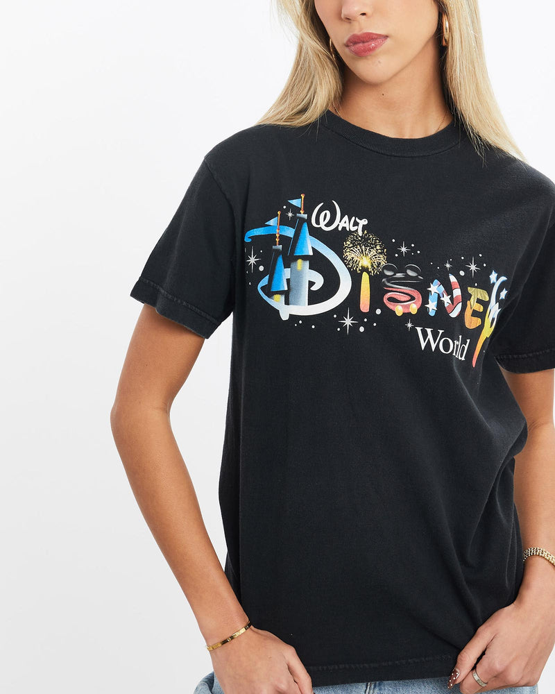 Vintage, 90s, Walt, Disney, World, Tee, The Real Deal, size extra small, colour Black, newtown, sydney, australia, thrift store, opshop, preloved, secondhand, sustainable, retro, antique, 70s, 80s, 90s, 2000s, 00s, fashion, clothing, streetwear, trendy, garment, style, boutique, store, shop, archive, sale, cheap, best, top, T-Shirts