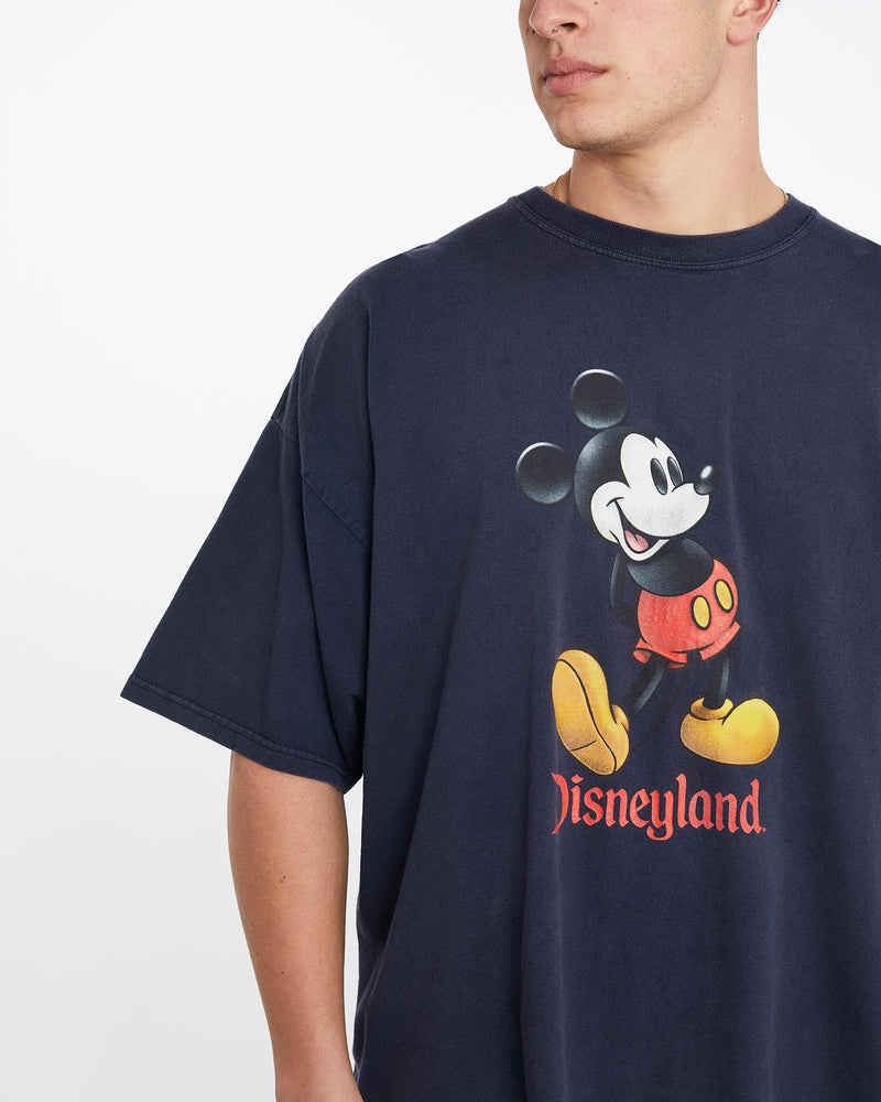 Vintage, 90s, Mickey, Mouse, Disneyland, Tee, The Real Deal, size extra large, colour Navy, newtown, sydney, australia, thrift store, opshop, preloved, secondhand, sustainable, retro, antique, 70s, 80s, 90s, 2000s, 00s, fashion, clothing, streetwear, trendy, garment, style, boutique, store, shop, archive, sale, cheap, best, top, T-Shirts