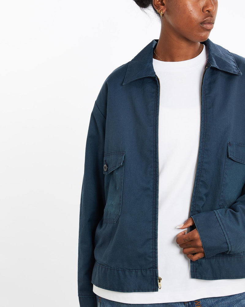 Vintage, Mechanic, Jacket, The Real Deal, size medium, colour Navy, newtown, sydney, australia, thrift store, opshop, preloved, secondhand, sustainable, retro, antique, 70s, 80s, 90s, 2000s, 00s, fashion, clothing, streetwear, trendy, garment, style, boutique, store, shop, archive, sale, cheap, best, top, Jackets