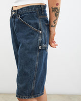 Vintage, Calvin, Klein, Denim, Carpenter, Shorts, The Real Deal, size 31", colour Blue, newtown, sydney, australia, thrift store, opshop, preloved, secondhand, sustainable, retro, antique, 70s, 80s, 90s, 2000s, 00s, fashion, clothing, streetwear, trendy, garment, style, boutique, store, shop, archive, sale, cheap, best, top, Shorts