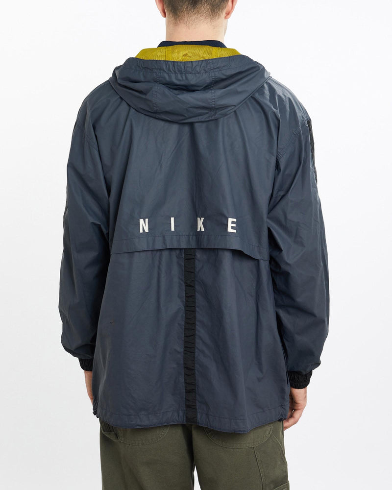Vintage, 90s, Nike, Windbreaker, Jacket, The Real Deal, size extra large, colour Navy, newtown, sydney, australia, thrift store, opshop, preloved, secondhand, sustainable, retro, antique, 70s, 80s, 90s, 2000s, 00s, fashion, clothing, streetwear, trendy, garment, style, boutique, store, shop, archive, sale, cheap, best, top, Jackets