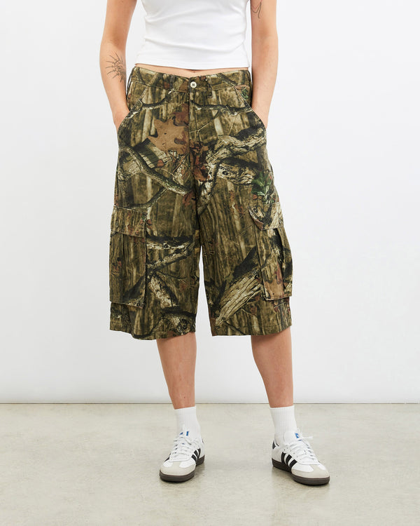 Vintage, Realtree, Camo, Cargo, Shorts, The Real Deal, size 31", colour Green, newtown, sydney, australia, thrift store, opshop, preloved, secondhand, sustainable, retro, antique, 70s, 80s, 90s, 2000s, 00s, fashion, clothing, streetwear, trendy, garment, style, boutique, store, shop, archive, sale, cheap, best, top, Shorts