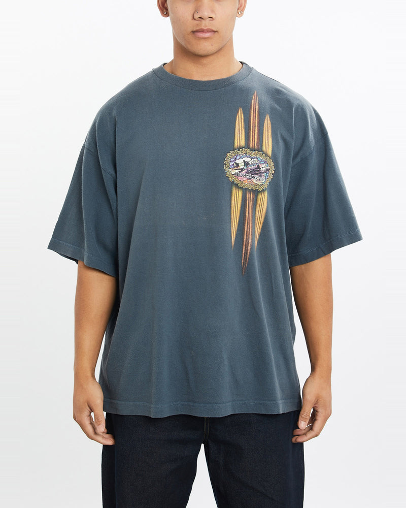 Vintage, 90s, Quiksilver, Surf, Tee, The Real Deal, size large, colour Navy, newtown, sydney, australia, thrift store, opshop, preloved, secondhand, sustainable, retro, antique, 70s, 80s, 90s, 2000s, 00s, fashion, clothing, streetwear, trendy, garment, style, boutique, store, shop, archive, sale, cheap, best, top, T-Shirts