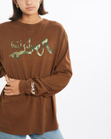 Vintage, Quiksilver, Surf, Long, Sleeve, Tee, The Real Deal, size medium, colour Brown, newtown, sydney, australia, thrift store, opshop, preloved, secondhand, sustainable, retro, antique, 70s, 80s, 90s, 2000s, 00s, fashion, clothing, streetwear, trendy, garment, style, boutique, store, shop, archive, sale, cheap, best, top, T-Shirts