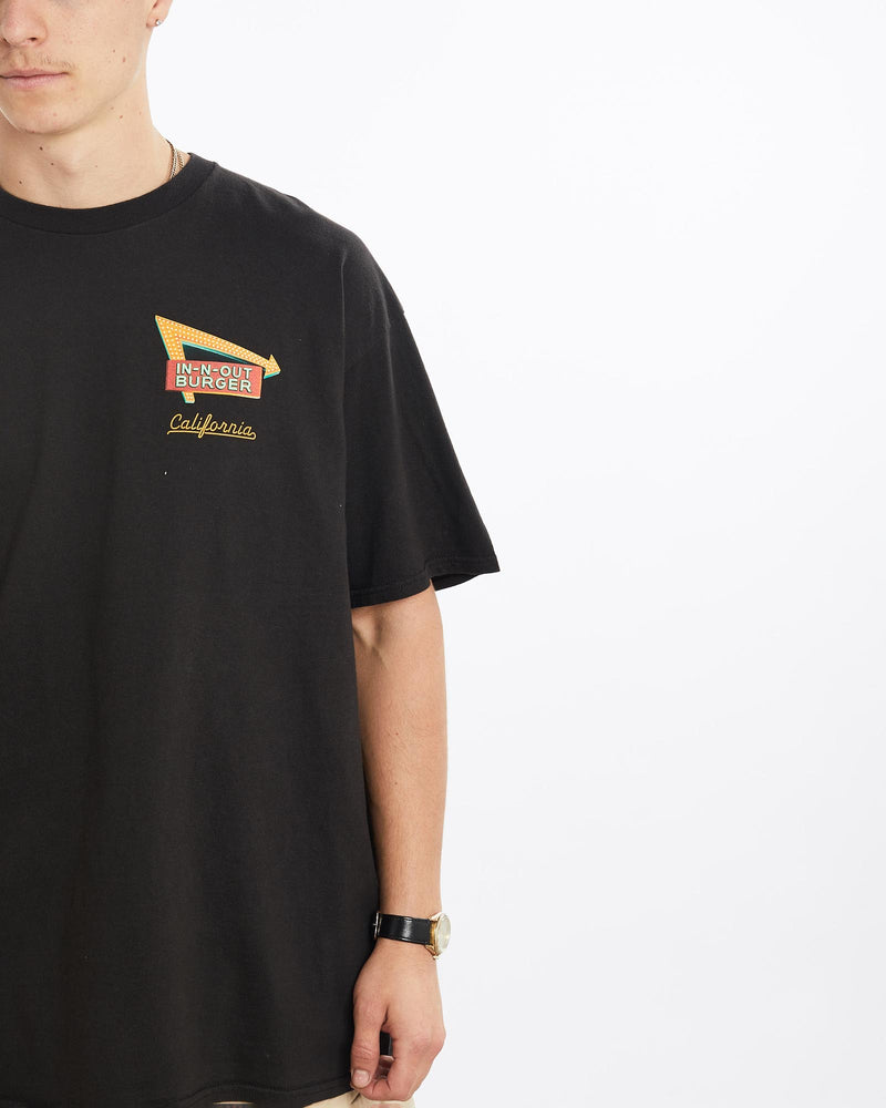 Vintage, In-N-Out, Burger, Tee, The Real Deal, size large, colour Black, newtown, sydney, australia, thrift store, opshop, preloved, secondhand, sustainable, retro, antique, 70s, 80s, 90s, 2000s, 00s, fashion, clothing, streetwear, trendy, garment, style, boutique, store, shop, archive, sale, cheap, best, top, T-Shirts