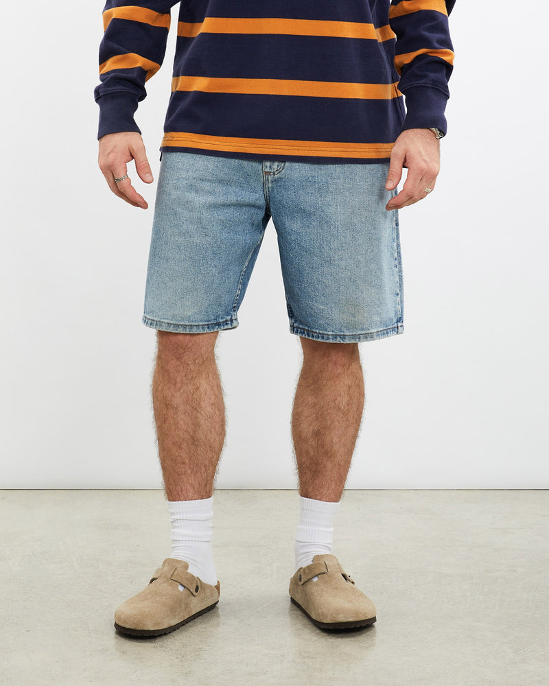 Vintage, Wrangler, Denim, Shorts, The Real Deal, size 33", colour Blue, newtown, sydney, australia, thrift store, opshop, preloved, secondhand, sustainable, retro, antique, 70s, 80s, 90s, 2000s, 00s, fashion, clothing, streetwear, trendy, garment, style, boutique, store, shop, archive, sale, cheap, best, top, Shorts