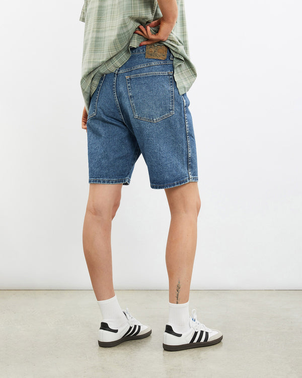 Vintage, Wrangler, Denim, Shorts, The Real Deal, size 31", colour Blue, newtown, sydney, australia, thrift store, opshop, preloved, secondhand, sustainable, retro, antique, 70s, 80s, 90s, 2000s, 00s, fashion, clothing, streetwear, trendy, garment, style, boutique, store, shop, archive, sale, cheap, best, top, Shorts