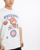 Vintage, 90s, NBA, Detroit, Pistons, Tee, The Real Deal, size extra large, colour Grey, newtown, sydney, australia, thrift store, opshop, preloved, secondhand, sustainable, retro, antique, 70s, 80s, 90s, 2000s, 00s, fashion, clothing, streetwear, trendy, garment, style, boutique, store, shop, archive, sale, cheap, best, top, T-Shirts