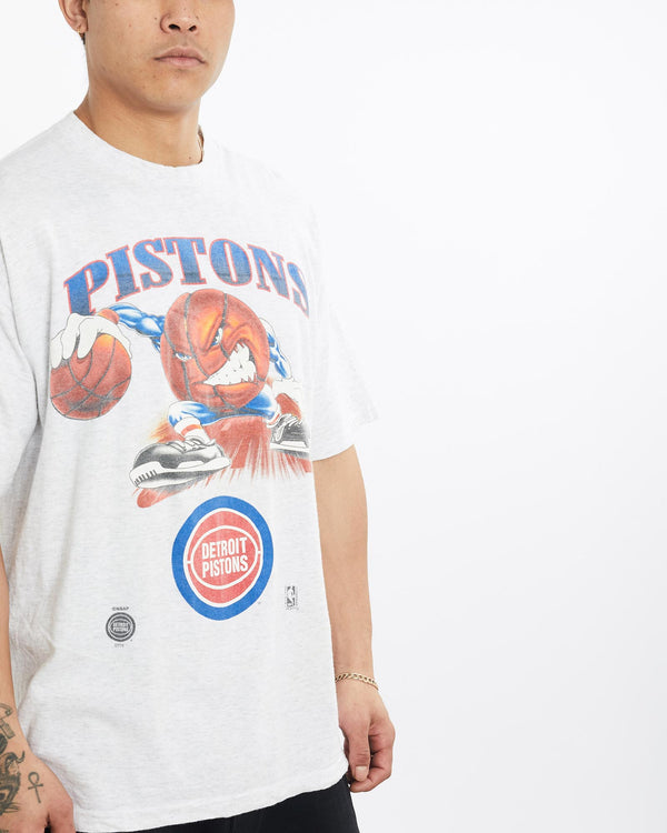 Vintage, 90s, NBA, Detroit, Pistons, Tee, The Real Deal, size extra large, colour Grey, newtown, sydney, australia, thrift store, opshop, preloved, secondhand, sustainable, retro, antique, 70s, 80s, 90s, 2000s, 00s, fashion, clothing, streetwear, trendy, garment, style, boutique, store, shop, archive, sale, cheap, best, top, T-Shirts