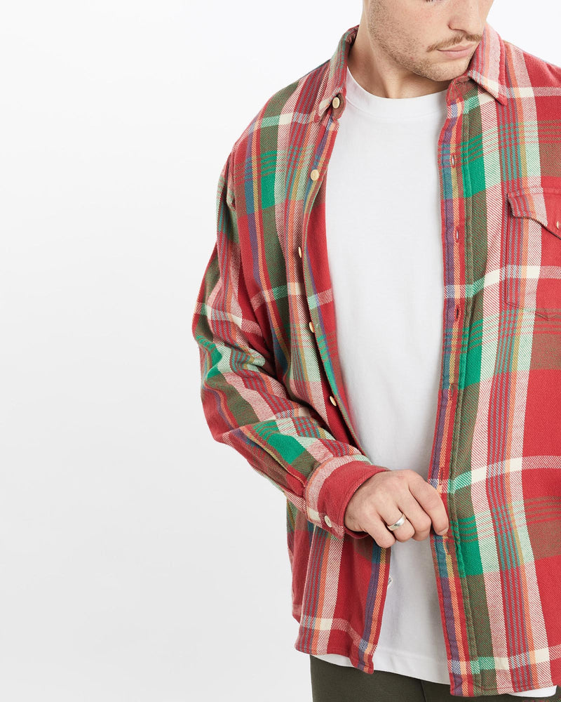 Vintage, 90s, Polo, Ralph, Lauren, Flannelette, Button, Up, Shirt, The Real Deal, size extra large, colour Multicolour, newtown, sydney, australia, thrift store, opshop, preloved, secondhand, sustainable, retro, antique, 70s, 80s, 90s, 2000s, 00s, fashion, clothing, streetwear, trendy, garment, style, boutique, store, shop, archive, sale, cheap, best, top, Shirts