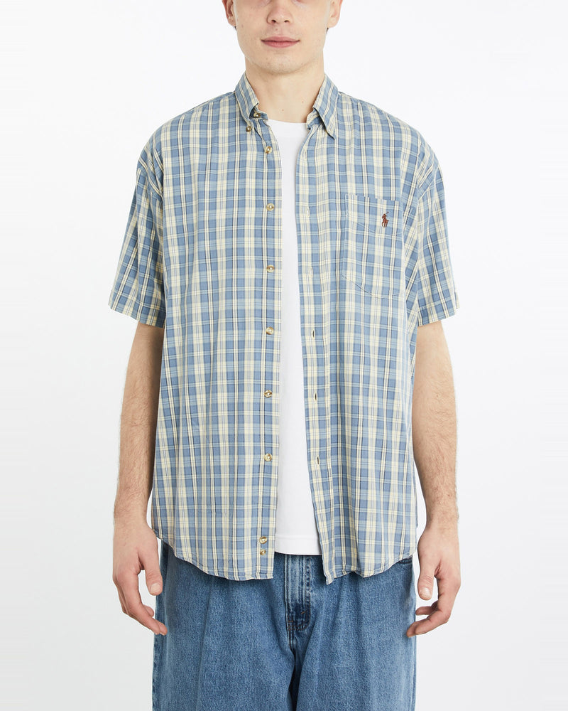 Vintage, 90s, Polo, Ralph, Lauren, Short, Sleeve, Button, Up, Shirt, The Real Deal, size extra large, colour Multicolour, newtown, sydney, australia, thrift store, opshop, preloved, secondhand, sustainable, retro, antique, 70s, 80s, 90s, 2000s, 00s, fashion, clothing, streetwear, trendy, garment, style, boutique, store, shop, archive, sale, cheap, best, top, Shirts