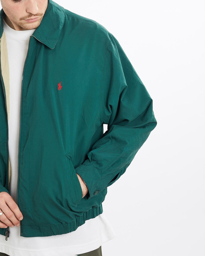 Vintage, 90s, Polo, Ralph, Lauren, Harrington, Jacket, The Real Deal, size extra large, colour Green, newtown, sydney, australia, thrift store, opshop, preloved, secondhand, sustainable, retro, antique, 70s, 80s, 90s, 2000s, 00s, fashion, clothing, streetwear, trendy, garment, style, boutique, store, shop, archive, sale, cheap, best, top, Jackets