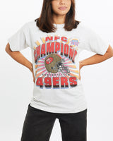 Vintage, 1995, NFL, San, Francisco, 49ers, Tee, The Real Deal, size double extra small, colour White, newtown, sydney, australia, thrift store, opshop, preloved, secondhand, sustainable, retro, antique, 70s, 80s, 90s, 2000s, 00s, fashion, clothing, streetwear, trendy, garment, style, boutique, store, shop, archive, sale, cheap, best, top, T-Shirts