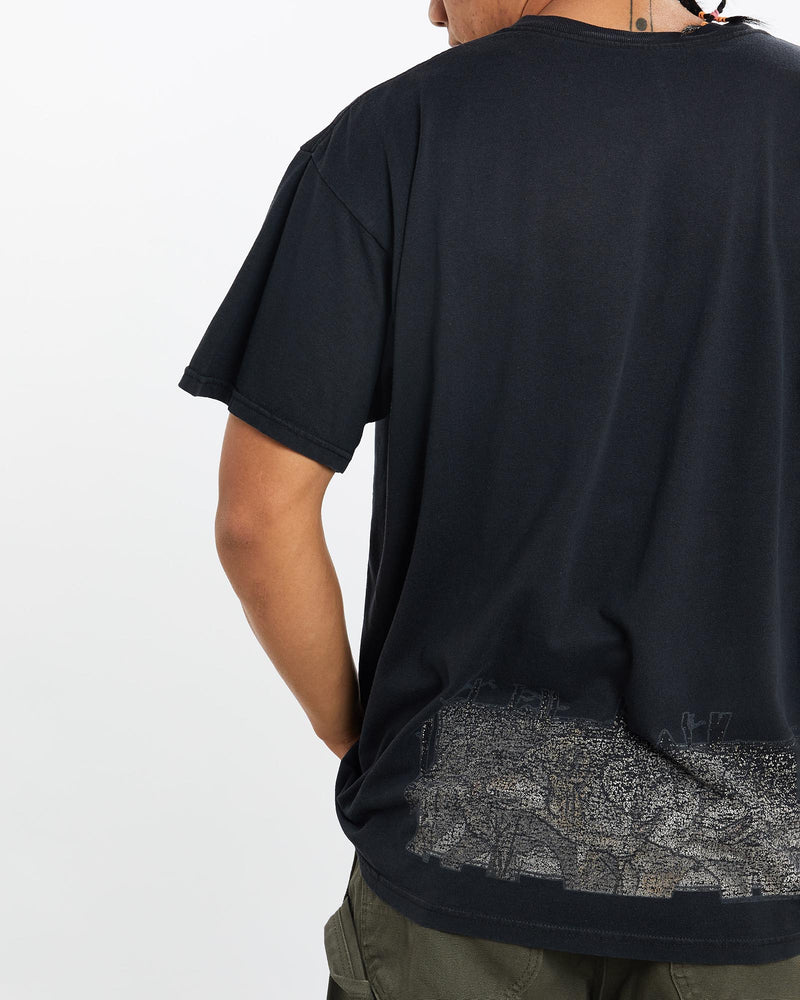 Vintage, Wolf, Wildlife, Tee, The Real Deal, size medium, colour Black, newtown, sydney, australia, thrift store, opshop, preloved, secondhand, sustainable, retro, antique, 70s, 80s, 90s, 2000s, 00s, fashion, clothing, streetwear, trendy, garment, style, boutique, store, shop, archive, sale, cheap, best, top, T-Shirts