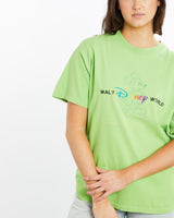 Vintage, 90s, Mickey, Mouse, Walt, Disney, World, Tee, The Real Deal, size medium, colour Green, newtown, sydney, australia, thrift store, opshop, preloved, secondhand, sustainable, retro, antique, 70s, 80s, 90s, 2000s, 00s, fashion, clothing, streetwear, trendy, garment, style, boutique, store, shop, archive, sale, cheap, best, top, T-Shirts