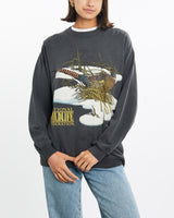 Vintage, 1990, Bird, Wildlife, Sweatshirt, The Real Deal, size small, colour Grey, newtown, sydney, australia, thrift store, opshop, preloved, secondhand, sustainable, retro, antique, 70s, 80s, 90s, 2000s, 00s, fashion, clothing, streetwear, trendy, garment, style, boutique, store, shop, archive, sale, cheap, best, top, Sweats and hoodies