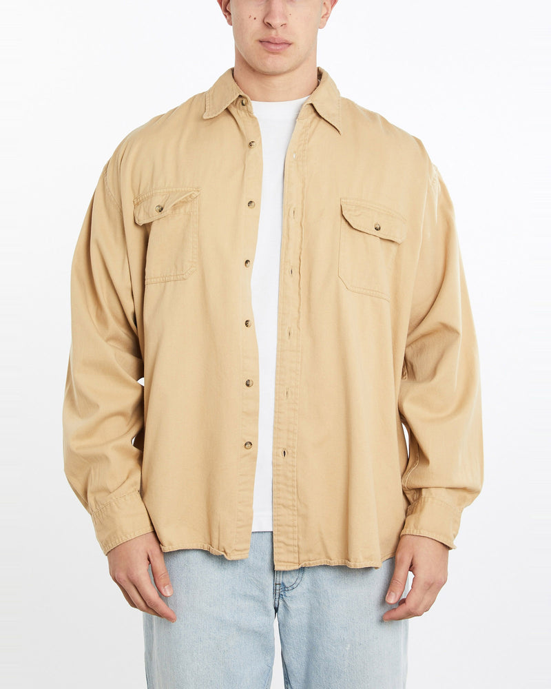 Vintage, Wrangler, Button, Up, Shirt, The Real Deal, size double extra large, colour Brown, newtown, sydney, australia, thrift store, opshop, preloved, secondhand, sustainable, retro, antique, 70s, 80s, 90s, 2000s, 00s, fashion, clothing, streetwear, trendy, garment, style, boutique, store, shop, archive, sale, cheap, best, top, Shirts