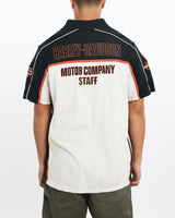 Vintage, Harley, Davidson, Polo, Shirt, The Real Deal, size large, colour Multicolour, newtown, sydney, australia, thrift store, opshop, preloved, secondhand, sustainable, retro, antique, 70s, 80s, 90s, 2000s, 00s, fashion, clothing, streetwear, trendy, garment, style, boutique, store, shop, archive, sale, cheap, best, top, Shirts