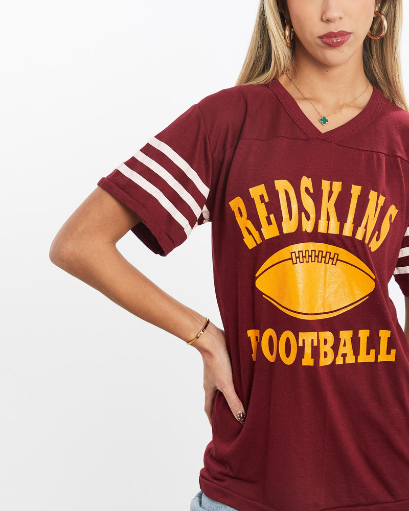 Vintage, 80s, NFL, Washington, Redskins, Jersey, The Real Deal, size extra small, colour Burgundy, newtown, sydney, australia, thrift store, opshop, preloved, secondhand, sustainable, retro, antique, 70s, 80s, 90s, 2000s, 00s, fashion, clothing, streetwear, trendy, garment, style, boutique, store, shop, archive, sale, cheap, best, top, T-Shirts