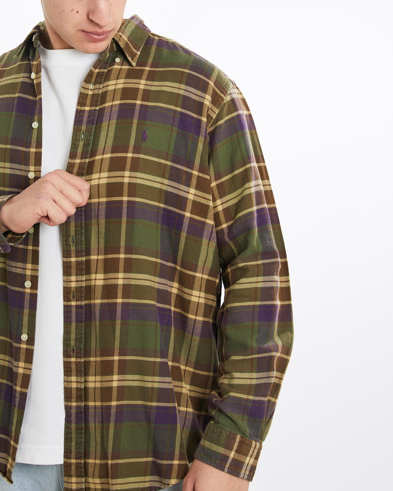 Vintage, 90s, Ralph, Lauren, Polo, Golf, Flannelette, Button, Up, Shirt, The Real Deal, size double extra large, colour Multicolour, newtown, sydney, australia, thrift store, opshop, preloved, secondhand, sustainable, retro, antique, 70s, 80s, 90s, 2000s, 00s, fashion, clothing, streetwear, trendy, garment, style, boutique, store, shop, archive, sale, cheap, best, top, Shirts