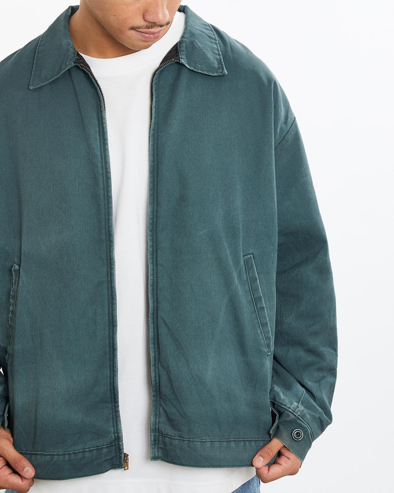 Vintage, Mechanic, Jacket, The Real Deal, size extra large, colour Green, newtown, sydney, australia, thrift store, opshop, preloved, secondhand, sustainable, retro, antique, 70s, 80s, 90s, 2000s, 00s, fashion, clothing, streetwear, trendy, garment, style, boutique, store, shop, archive, sale, cheap, best, top, Jackets