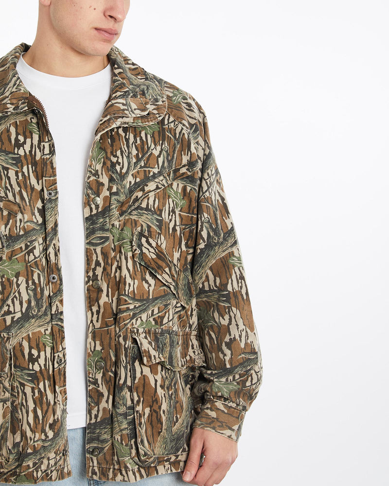 Vintage, Realtree, Camo, Jacket, The Real Deal, size double extra large, colour Green, newtown, sydney, australia, thrift store, opshop, preloved, secondhand, sustainable, retro, antique, 70s, 80s, 90s, 2000s, 00s, fashion, clothing, streetwear, trendy, garment, style, boutique, store, shop, archive, sale, cheap, best, top, Jackets