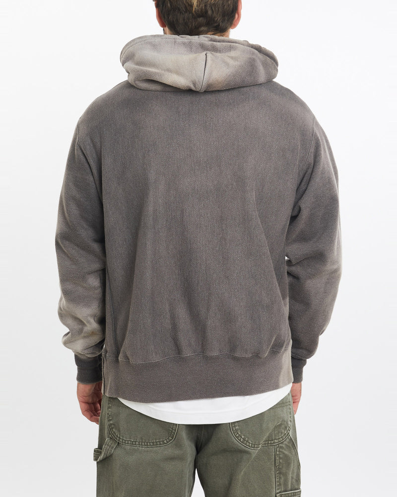 Vintage, 90s, Champion, Hooded, Sweatshirt, The Real Deal, size large, colour Grey, newtown, sydney, australia, thrift store, opshop, preloved, secondhand, sustainable, retro, antique, 70s, 80s, 90s, 2000s, 00s, fashion, clothing, streetwear, trendy, garment, style, boutique, store, shop, archive, sale, cheap, best, top, Sweats and hoodies
