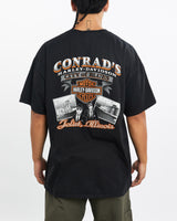 Harley, Davidson, Tee, The Real Deal, size large, colour Black, newtown, sydney, australia, thrift store, opshop, preloved, secondhand, sustainable, retro, antique, 70s, 80s, 90s, 2000s, 00s, fashion, clothing, streetwear, trendy, garment, style, boutique, store, shop, archive, sale, cheap, best, top, T-Shirts