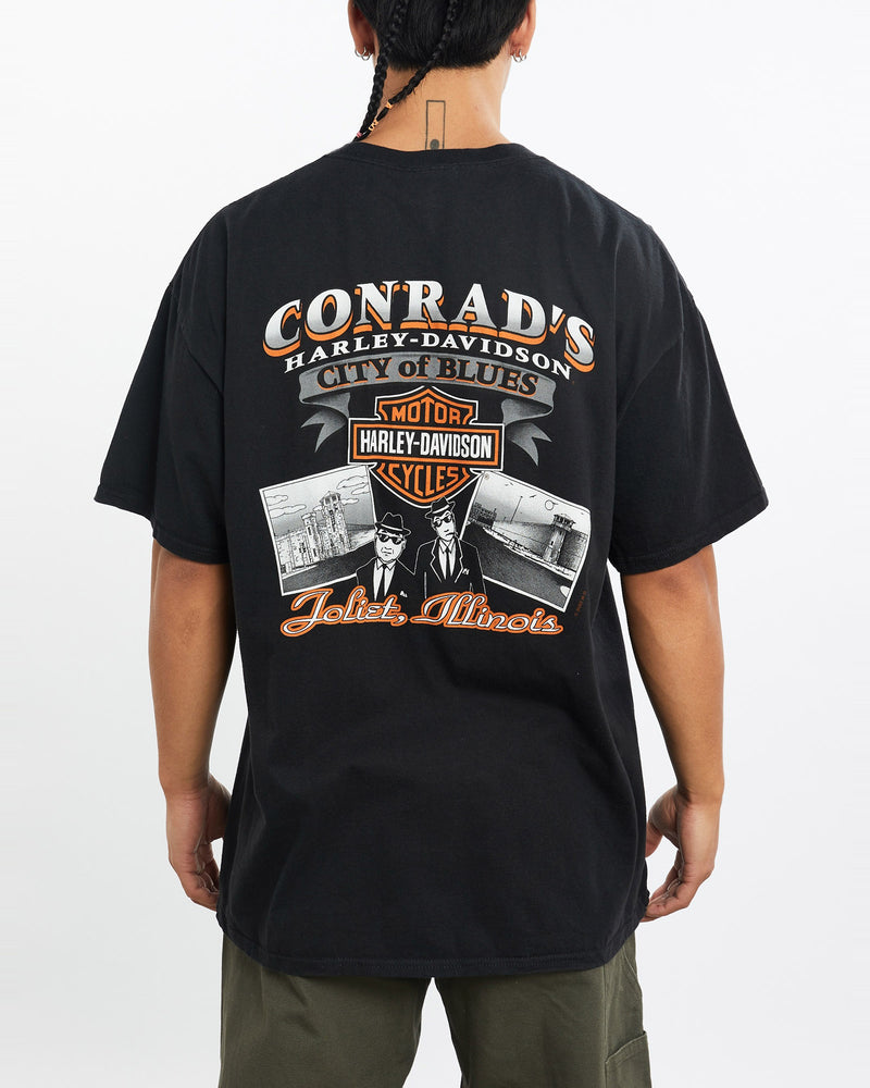 Harley, Davidson, Tee, The Real Deal, size large, colour Black, newtown, sydney, australia, thrift store, opshop, preloved, secondhand, sustainable, retro, antique, 70s, 80s, 90s, 2000s, 00s, fashion, clothing, streetwear, trendy, garment, style, boutique, store, shop, archive, sale, cheap, best, top, T-Shirts