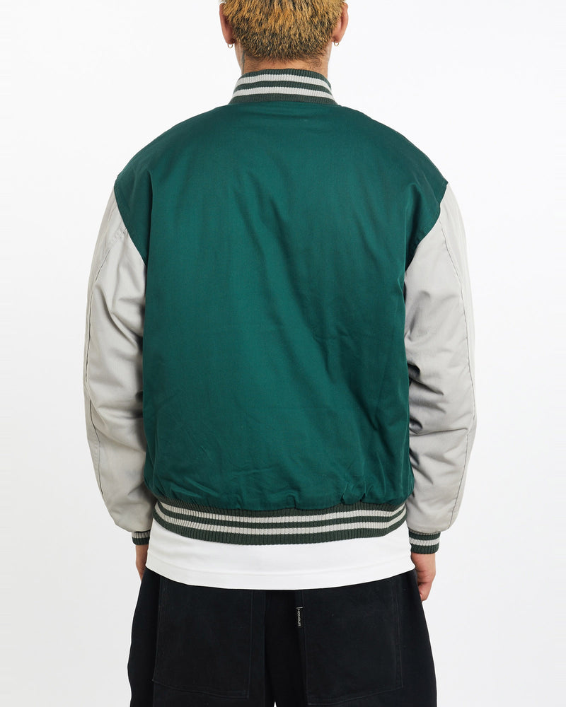 Vintage, NCAA, Michigan, State, Spartans, Varsity, Jacket, The Real Deal, size extra large, colour Multicolour, newtown, sydney, australia, thrift store, opshop, preloved, secondhand, sustainable, retro, antique, 70s, 80s, 90s, 2000s, 00s, fashion, clothing, streetwear, trendy, garment, style, boutique, store, shop, archive, sale, cheap, best, top, Jackets