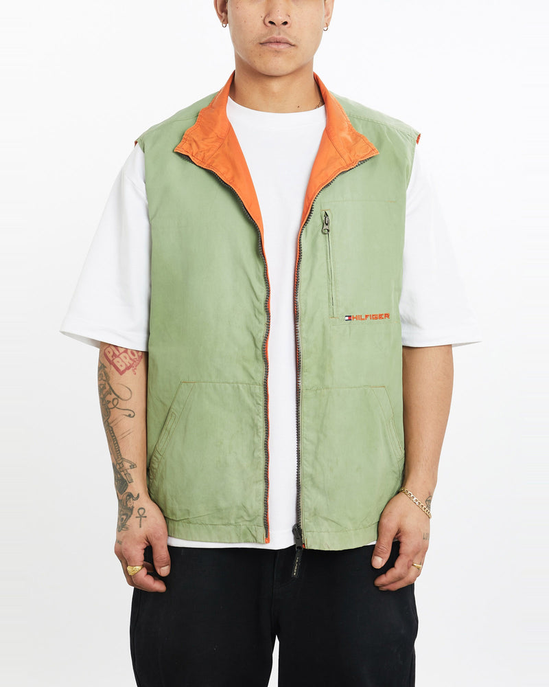 Vintage, Tommy, Hilfiger, Reversible, Vest, The Real Deal, size extra large, colour Multicolour, newtown, sydney, australia, thrift store, opshop, preloved, secondhand, sustainable, retro, antique, 70s, 80s, 90s, 2000s, 00s, fashion, clothing, streetwear, trendy, garment, style, boutique, store, shop, archive, sale, cheap, best, top, Jackets