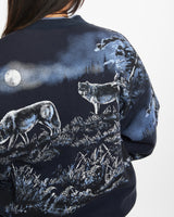 Vintage 90s Wolf Wildlife Sweatshirt <br>S , The Real Deal , newtown, sydney, australia, thrift store, opshop, preloved, secondhand, sustainable, retro, antique, 70s, 80s, 90s, 2000s, 00s, fashion, clothing, streetwear, trendy, garment, style, boutique, store, shop, archive, sale, cheap, best, top
