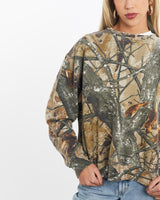 Vintage, Realtree, Camo, Sweatshirt, The Real Deal, size extra small, colour Green, newtown, sydney, australia, thrift store, opshop, preloved, secondhand, sustainable, retro, antique, 70s, 80s, 90s, 2000s, 00s, fashion, clothing, streetwear, trendy, garment, style, boutique, store, shop, archive, sale, cheap, best, top, Sweats and hoodies