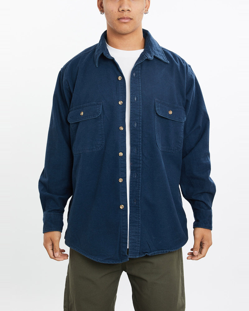 Vintage, Five, Brother, Button, Up, Shirt, The Real Deal, size large, colour Navy, newtown, sydney, australia, thrift store, opshop, preloved, secondhand, sustainable, retro, antique, 70s, 80s, 90s, 2000s, 00s, fashion, clothing, streetwear, trendy, garment, style, boutique, store, shop, archive, sale, cheap, best, top, Shirts