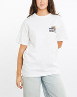 Vintage, 90s, Adidas, Tee, The Real Deal, size medium, colour White, newtown, sydney, australia, thrift store, opshop, preloved, secondhand, sustainable, retro, antique, 70s, 80s, 90s, 2000s, 00s, fashion, clothing, streetwear, trendy, garment, style, boutique, store, shop, archive, sale, cheap, best, top, T-Shirts