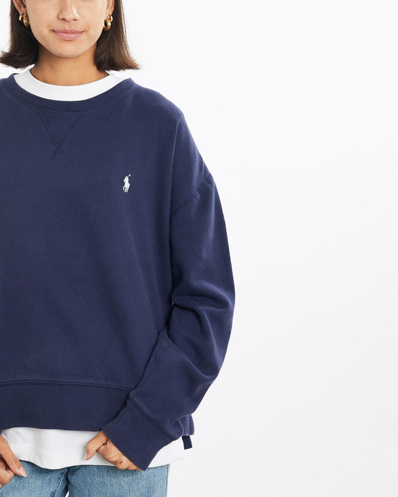 Vintage, Polo, Ralph, Lauren, Sweatshirt, The Real Deal, size small, colour Navy, newtown, sydney, australia, thrift store, opshop, preloved, secondhand, sustainable, retro, antique, 70s, 80s, 90s, 2000s, 00s, fashion, clothing, streetwear, trendy, garment, style, boutique, store, shop, archive, sale, cheap, best, top, Sweats and hoodies