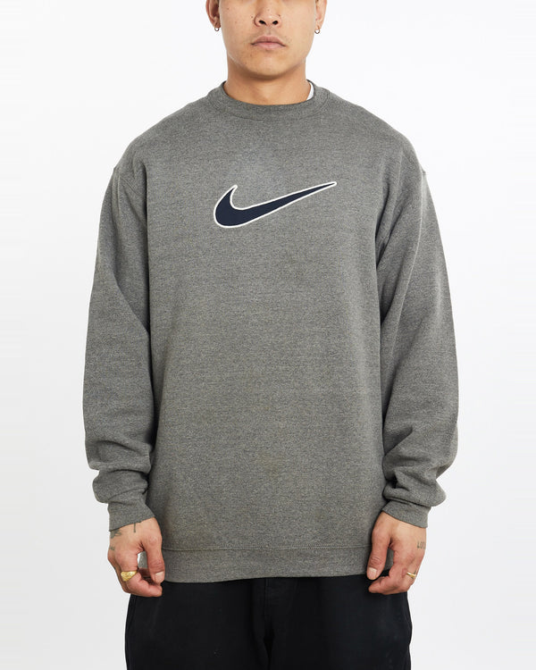 Vintage, 90s, Nike, Sweatshirt, The Real Deal, size extra large, colour Grey, newtown, sydney, australia, thrift store, opshop, preloved, secondhand, sustainable, retro, antique, 70s, 80s, 90s, 2000s, 00s, fashion, clothing, streetwear, trendy, garment, style, boutique, store, shop, archive, sale, cheap, best, top, Sweats and hoodies