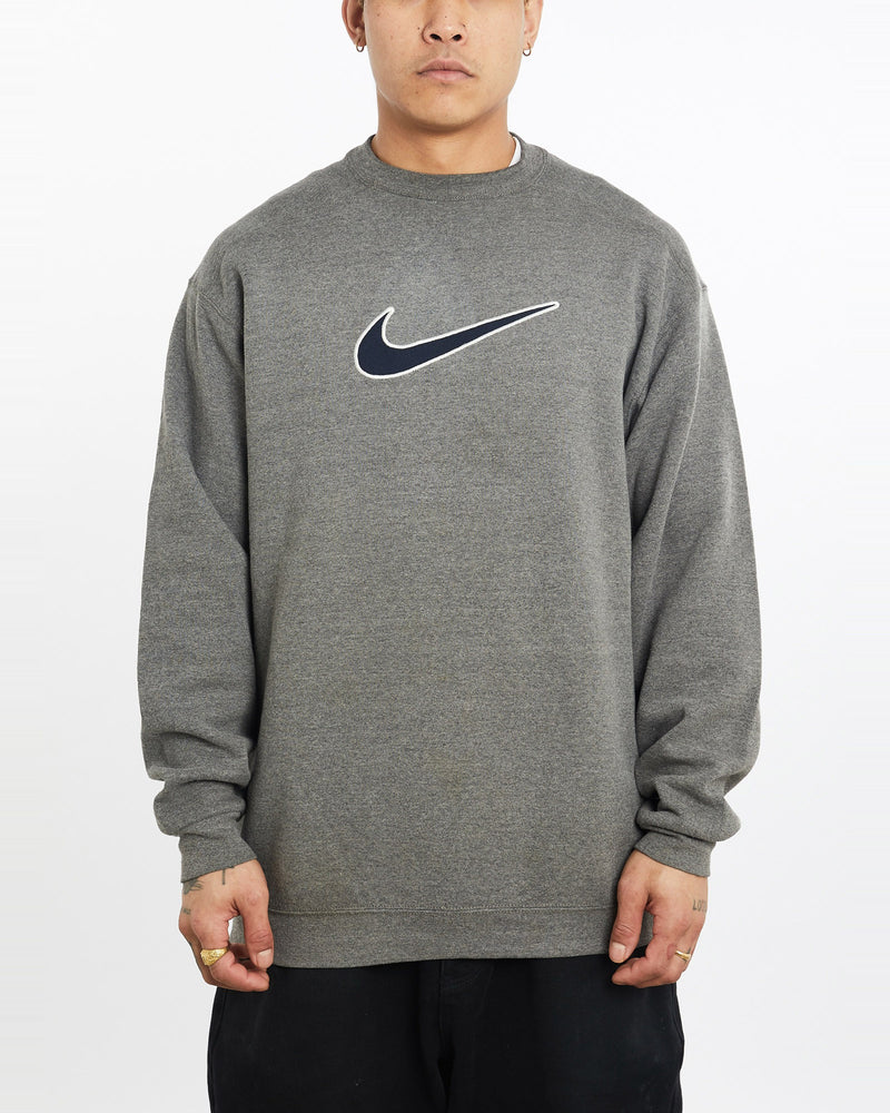 Vintage, 90s, Nike, Sweatshirt, The Real Deal, size extra large, colour Grey, newtown, sydney, australia, thrift store, opshop, preloved, secondhand, sustainable, retro, antique, 70s, 80s, 90s, 2000s, 00s, fashion, clothing, streetwear, trendy, garment, style, boutique, store, shop, archive, sale, cheap, best, top, Sweats and hoodies