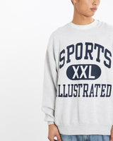 Vintage, 90s, Sports, Illustrated, Sweatshirt, The Real Deal, size large, colour Grey, newtown, sydney, australia, thrift store, opshop, preloved, secondhand, sustainable, retro, antique, 70s, 80s, 90s, 2000s, 00s, fashion, clothing, streetwear, trendy, garment, style, boutique, store, shop, archive, sale, cheap, best, top, Sweats and hoodies