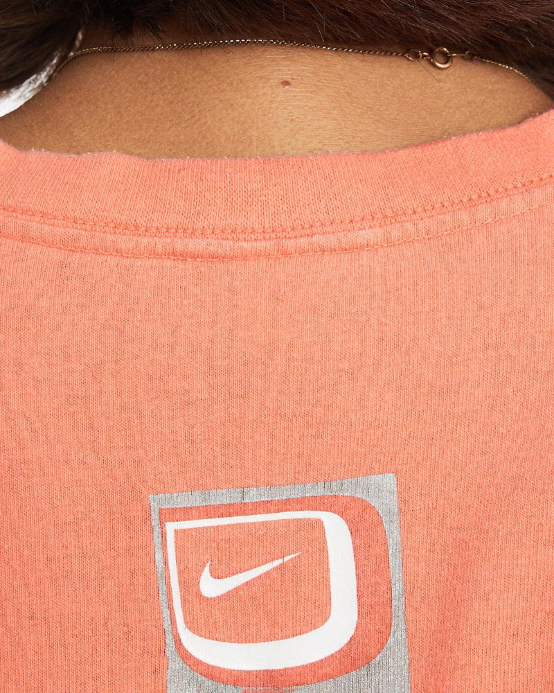 Vintage, Nike, Tee, The Real Deal, size medium, colour Orange, newtown, sydney, australia, thrift store, opshop, preloved, secondhand, sustainable, retro, antique, 70s, 80s, 90s, 2000s, 00s, fashion, clothing, streetwear, trendy, garment, style, boutique, store, shop, archive, sale, cheap, best, top, T-Shirts