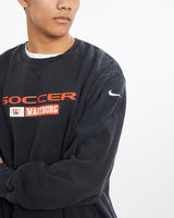 Vintage, Nike, Wartburg, Knights, Soccer, Sweatshirt, The Real Deal, size large, colour Black, newtown, sydney, australia, thrift store, opshop, preloved, secondhand, sustainable, retro, antique, 70s, 80s, 90s, 2000s, 00s, fashion, clothing, streetwear, trendy, garment, style, boutique, store, shop, archive, sale, cheap, best, top, Sweats and hoodies