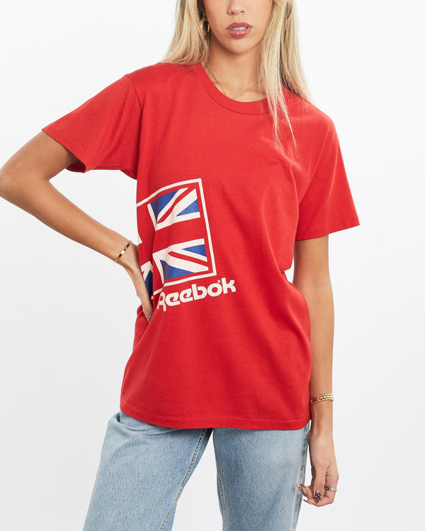 Vintage, 90s, Reebok, Tee, The Real Deal, size extra small, colour Red, newtown, sydney, australia, thrift store, opshop, preloved, secondhand, sustainable, retro, antique, 70s, 80s, 90s, 2000s, 00s, fashion, clothing, streetwear, trendy, garment, style, boutique, store, shop, archive, sale, cheap, best, top, T-Shirts