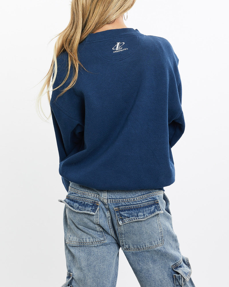 Vintage, 90s, NFL, Dallas, Cowboys, Sweatshirt, The Real Deal, size small, colour Navy, newtown, sydney, australia, thrift store, opshop, preloved, secondhand, sustainable, retro, antique, 70s, 80s, 90s, 2000s, 00s, fashion, clothing, streetwear, trendy, garment, style, boutique, store, shop, archive, sale, cheap, best, top, Sweats and hoodies