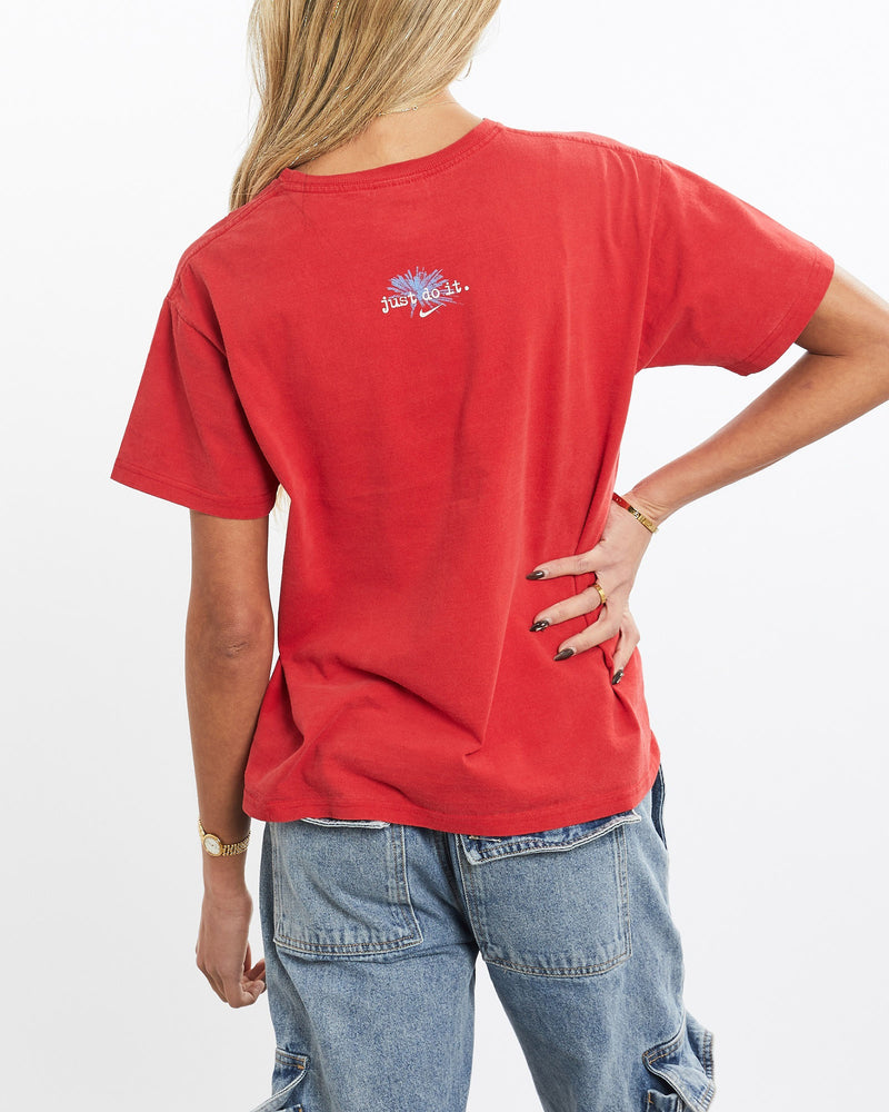 Vintage, Nike, Tee, The Real Deal, size extra small, colour Red, newtown, sydney, australia, thrift store, opshop, preloved, secondhand, sustainable, retro, antique, 70s, 80s, 90s, 2000s, 00s, fashion, clothing, streetwear, trendy, garment, style, boutique, store, shop, archive, sale, cheap, best, top, T-Shirts