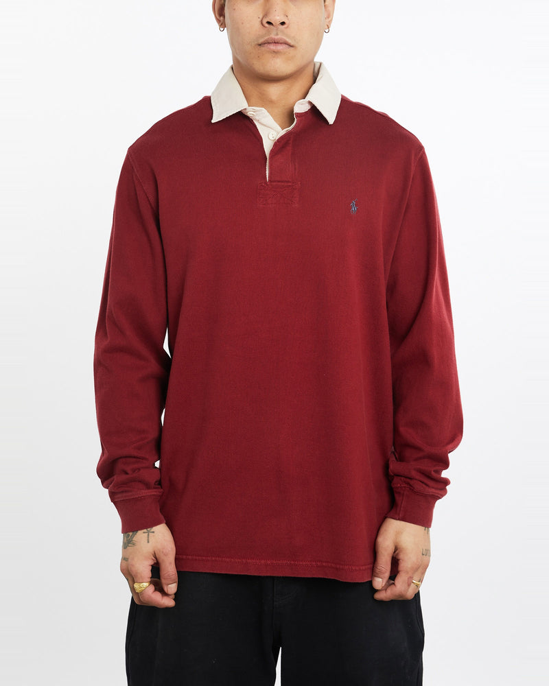 Vintage, 90s, Polo, Ralph, Lauren, Rugby, Shirt, The Real Deal, size extra large, colour Burgundy, newtown, sydney, australia, thrift store, opshop, preloved, secondhand, sustainable, retro, antique, 70s, 80s, 90s, 2000s, 00s, fashion, clothing, streetwear, trendy, garment, style, boutique, store, shop, archive, sale, cheap, best, top, Shirts