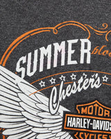 Harley, Davidson, Blood, Donor, Tee, The Real Deal, size extra small, colour Grey, newtown, sydney, australia, thrift store, opshop, preloved, secondhand, sustainable, retro, antique, 70s, 80s, 90s, 2000s, 00s, fashion, clothing, streetwear, trendy, garment, style, boutique, store, shop, archive, sale, cheap, best, top, T-Shirts