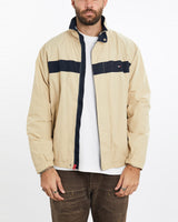 Vintage, Tommy, Hilfiger, Windbreaker, Jacket, The Real Deal, size extra large, colour Beige, newtown, sydney, australia, thrift store, opshop, preloved, secondhand, sustainable, retro, antique, 70s, 80s, 90s, 2000s, 00s, fashion, clothing, streetwear, trendy, garment, style, boutique, store, shop, archive, sale, cheap, best, top, Jackets