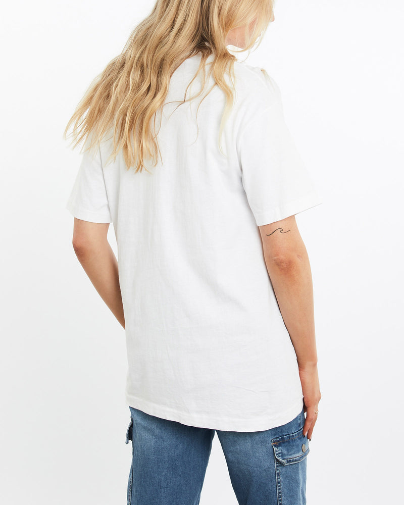 Vintage, 1995, MLB, Baltimore, Orioles, Cal, Ripken', Front, Page, Tee, The Real Deal, size medium, colour White, newtown, sydney, australia, thrift store, opshop, preloved, secondhand, sustainable, retro, antique, 70s, 80s, 90s, 2000s, 00s, fashion, clothing, streetwear, trendy, garment, style, boutique, store, shop, archive, sale, cheap, best, top, T-Shirts