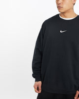 Vintage, 90s, Nike, Sweatshirt, The Real Deal, size extra large, colour Black, newtown, sydney, australia, thrift store, opshop, preloved, secondhand, sustainable, retro, antique, 70s, 80s, 90s, 2000s, 00s, fashion, clothing, streetwear, trendy, garment, style, boutique, store, shop, archive, sale, cheap, best, top, Sweats and hoodies